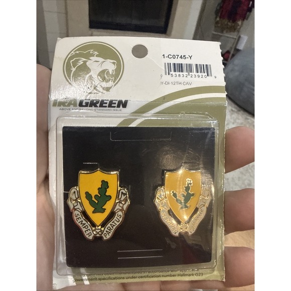 Jewelry - Original US Army Distinctive Insignia DI DUI Pair 12 Cavalry 1451